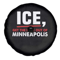 Ice Get The F Out of Minneapolis Spare Tire Cover Red and White Statement Justice and Resistance Protest