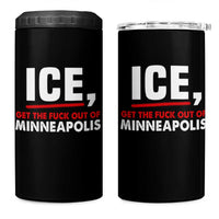 Ice Get The F Out of Minneapolis 4 in 1 Can Cooler Tumbler Red and White Statement Justice and Resistance Protest
