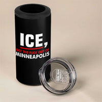 Ice Get The F Out of Minneapolis 4 in 1 Can Cooler Tumbler Red and White Statement Justice and Resistance Protest