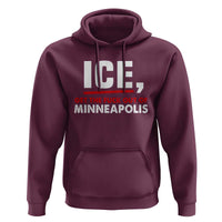 Ice Get The F Out of Minneapolis Hoodie Red and White Statement Justice and Resistance Protest - Wonder Print Shop