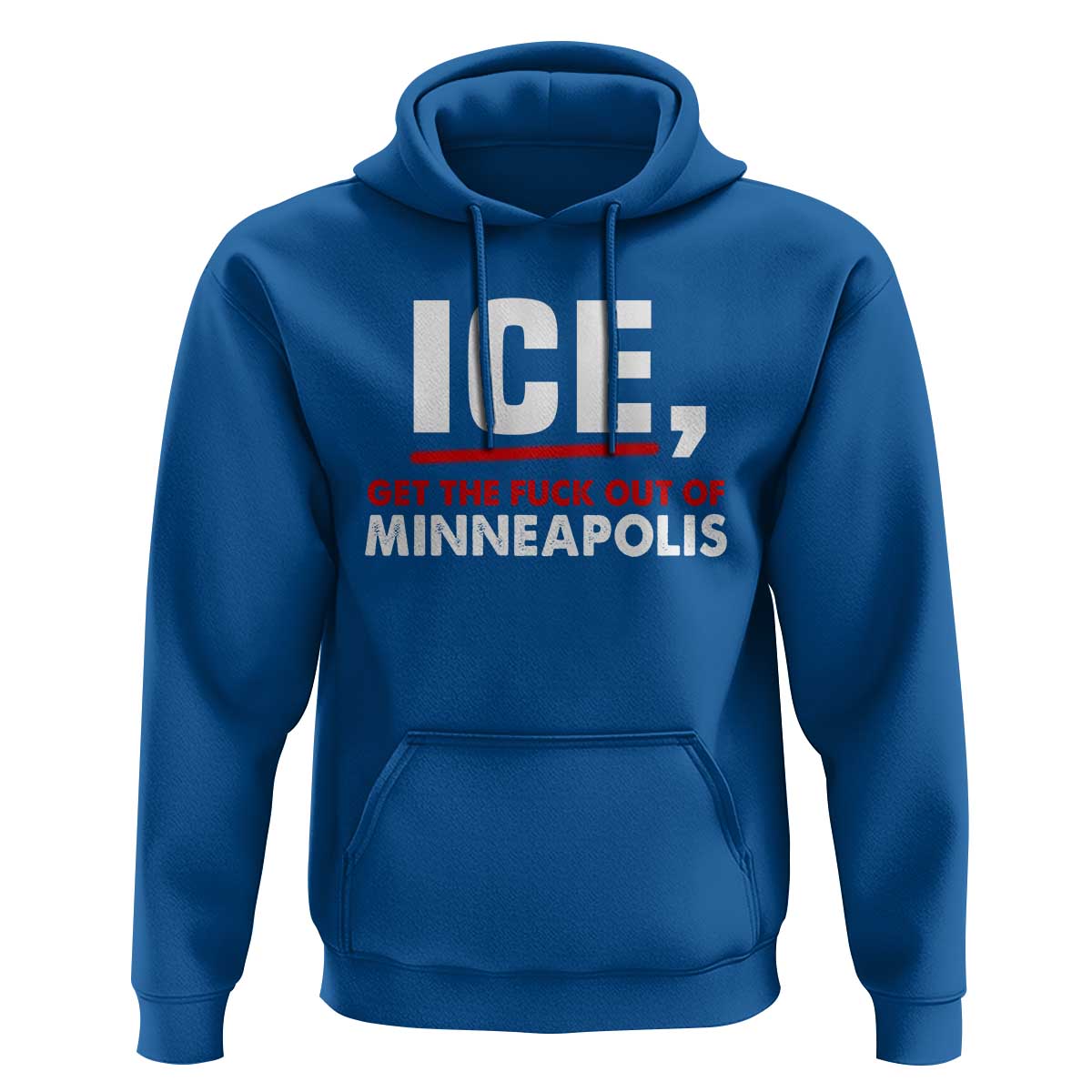 Ice Get The F Out of Minneapolis Hoodie Red and White Statement Justice and Resistance Protest - Wonder Print Shop