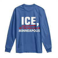 Ice Get The F Out of Minneapolis Long Sleeve Shirt Red and White Statement Justice and Resistance Protest - Wonder Print Shop