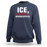Ice Get The F Out of Minneapolis Sweatshirt Red and White Statement Justice and Resistance Protest - Wonder Print Shop