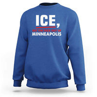 Ice Get The F Out of Minneapolis Sweatshirt Red and White Statement Justice and Resistance Protest - Wonder Print Shop