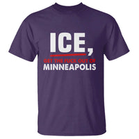 Ice Get The F Out of Minneapolis T Shirt Red and White Statement Justice and Resistance Protest - Wonder Print Shop