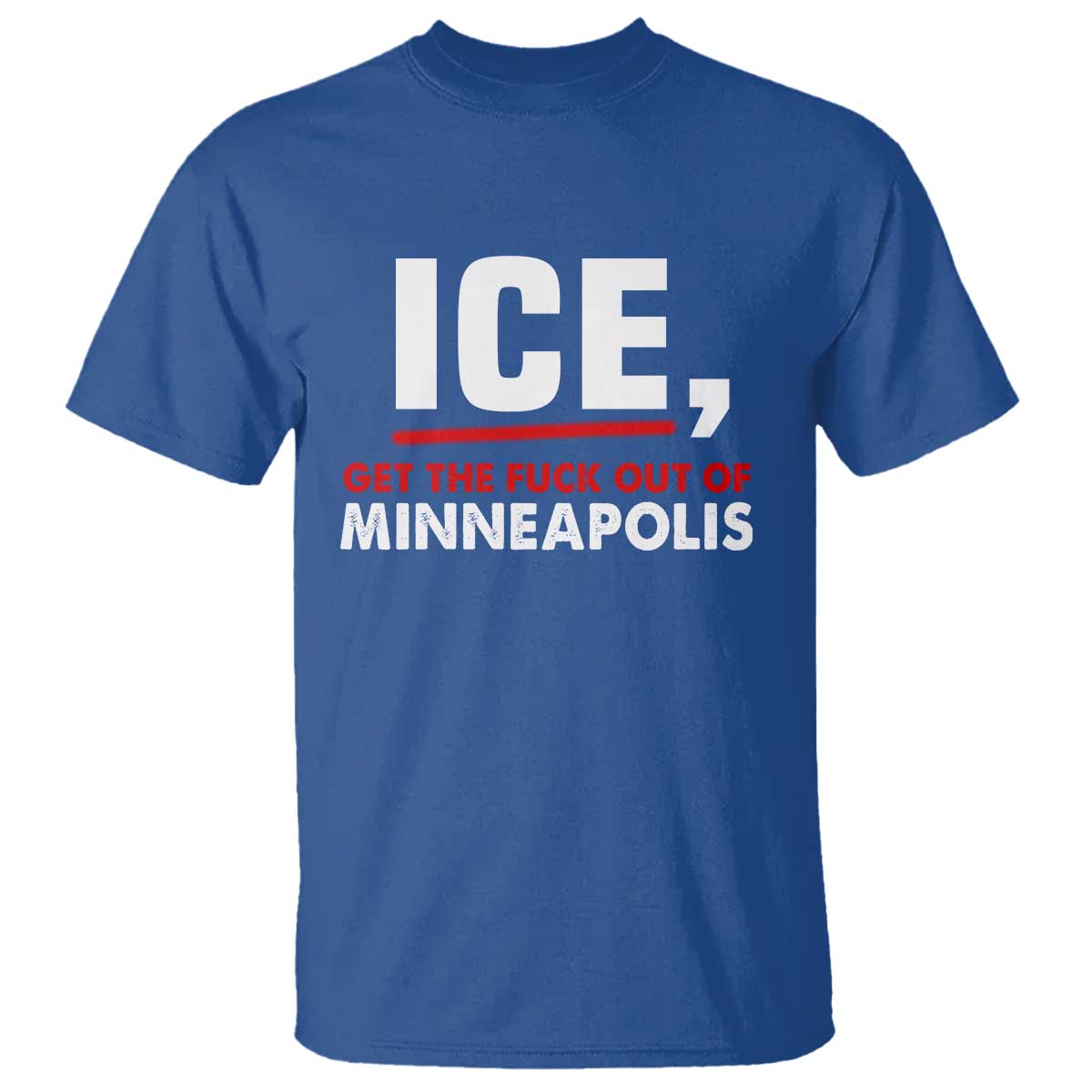 Ice Get The F Out of Minneapolis T Shirt Red and White Statement Justice and Resistance Protest - Wonder Print Shop