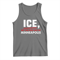 Ice Get The F Out of Minneapolis Tank Top Red and White Statement Justice and Resistance Protest - Wonder Print Shop