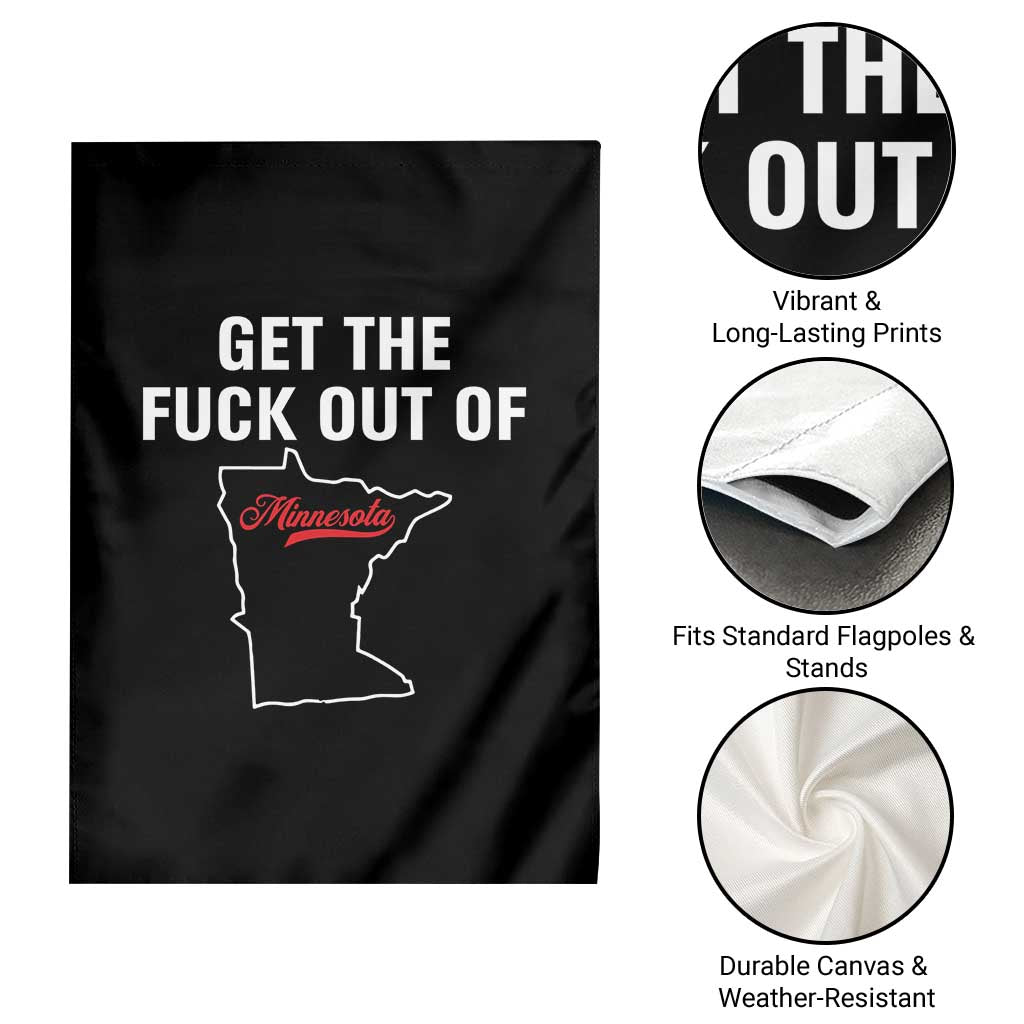 Get The F Out of Minnesota Protest Garden Flag State Map Minneapolis Jan 8 2026 Justice Protest