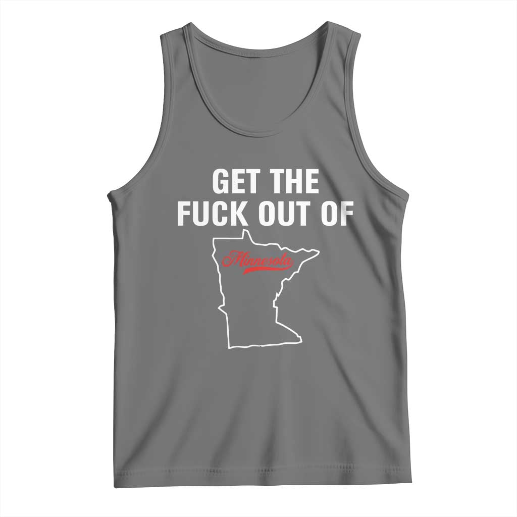 Get The F Out of Minnesota Protest Tank Top State Map Minneapolis Jan 8 2026 Justice Protest - Wonder Print Shop
