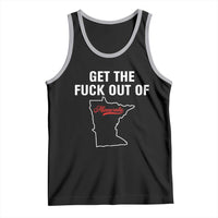 Get The F Out of Minnesota Protest Tank Top State Map Minneapolis Jan 8 2026 Justice Protest - Wonder Print Shop
