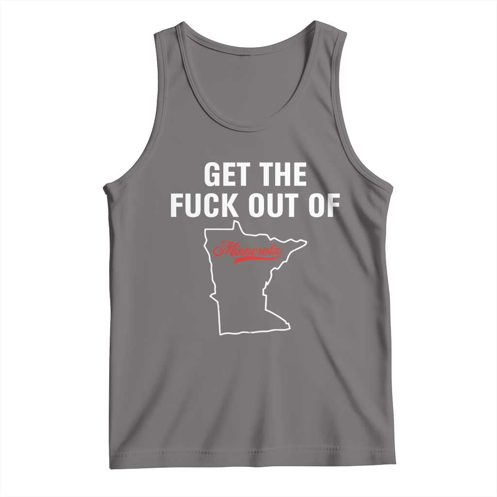 Get The F Out of Minnesota Protest Tank Top State Map Minneapolis Jan 8 2026 Justice Protest - Wonder Print Shop