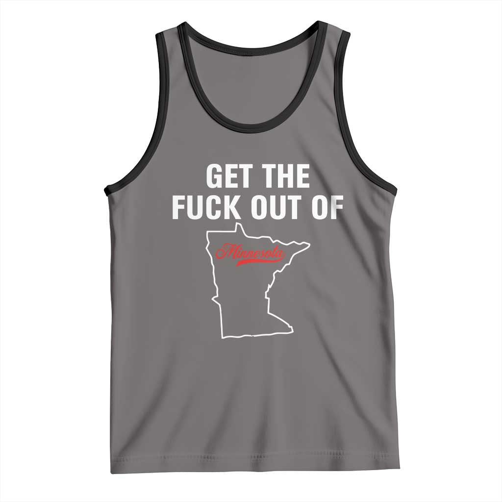 Get The F Out of Minnesota Protest Tank Top State Map Minneapolis Jan 8 2026 Justice Protest - Wonder Print Shop