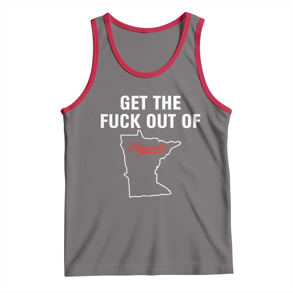 Get The F Out of Minnesota Protest Tank Top State Map Minneapolis Jan 8 2026 Justice Protest - Wonder Print Shop
