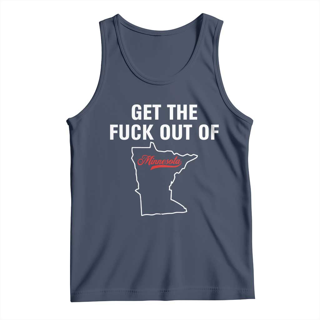 Get The F Out of Minnesota Protest Tank Top State Map Minneapolis Jan 8 2026 Justice Protest - Wonder Print Shop