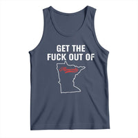 Get The F Out of Minnesota Protest Tank Top State Map Minneapolis Jan 8 2026 Justice Protest - Wonder Print Shop