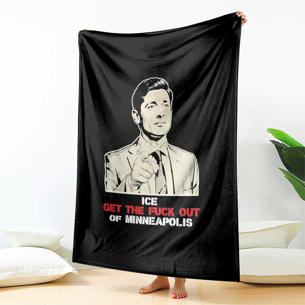 Get The F Out of Minneapolis Throw Blanket Mayor Jacob Saying Civil Resistance