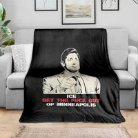 Get The F Out of Minneapolis Throw Blanket Mayor Jacob Saying Civil Resistance