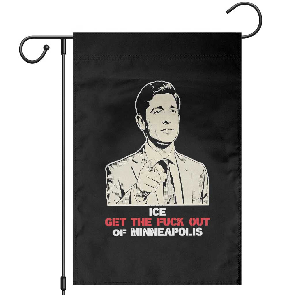 Get The F Out of Minneapolis Garden Flag Mayor Jacob Saying Civil Resistance