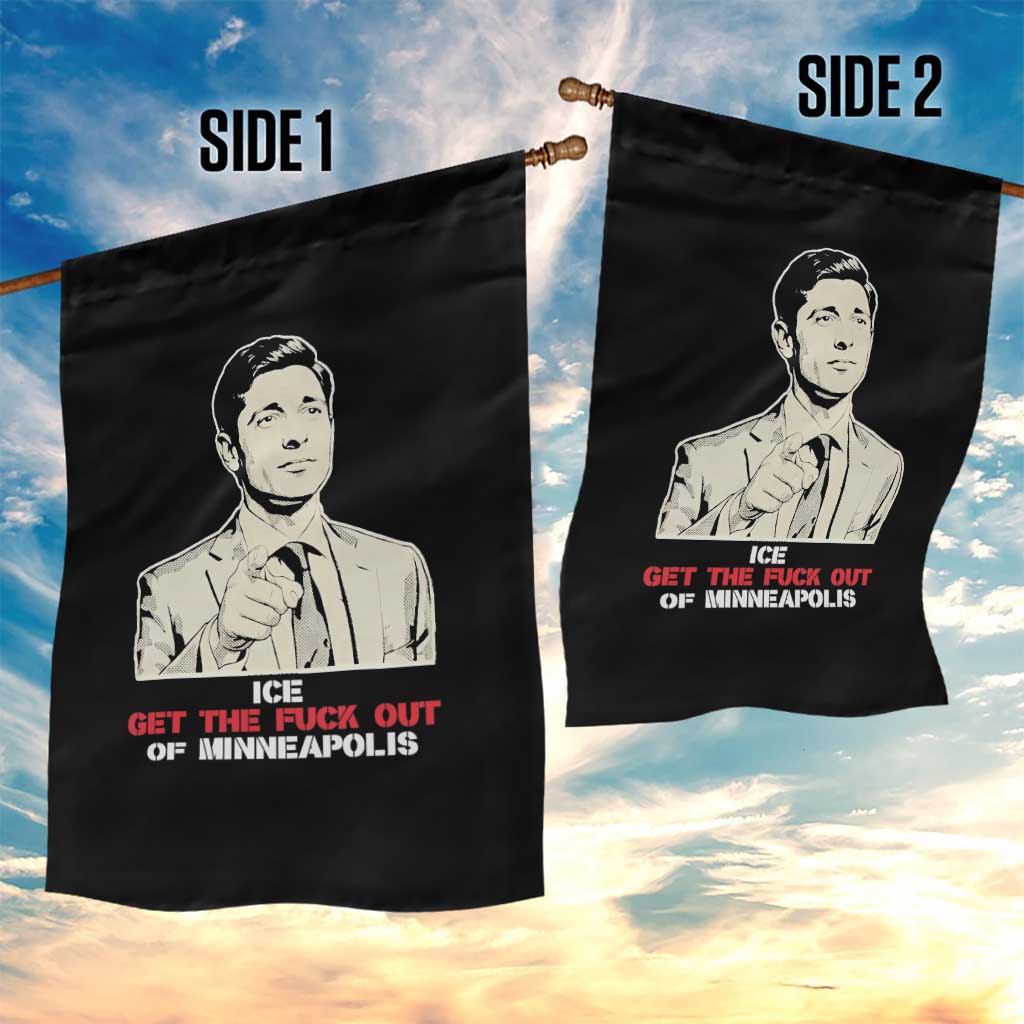 Get The F Out of Minneapolis Garden Flag Mayor Jacob Saying Civil Resistance