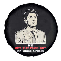 Get The F Out of Minneapolis Spare Tire Cover Mayor Jacob Saying Civil Resistance