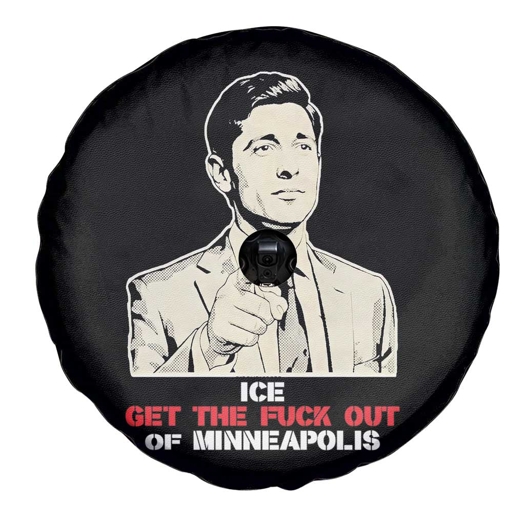 Get The F Out of Minneapolis Spare Tire Cover Mayor Jacob Saying Civil Resistance
