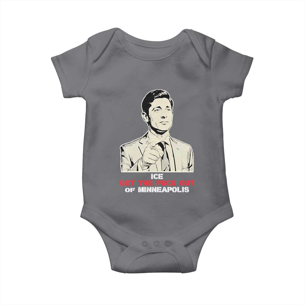 Get The F Out of Minneapolis Baby Onesie Mayor Jacob Saying Civil Resistance