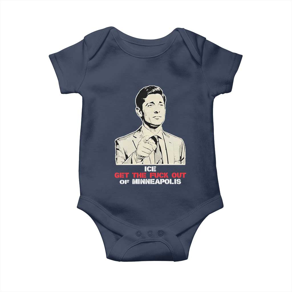 Get The F Out of Minneapolis Baby Onesie Mayor Jacob Saying Civil Resistance