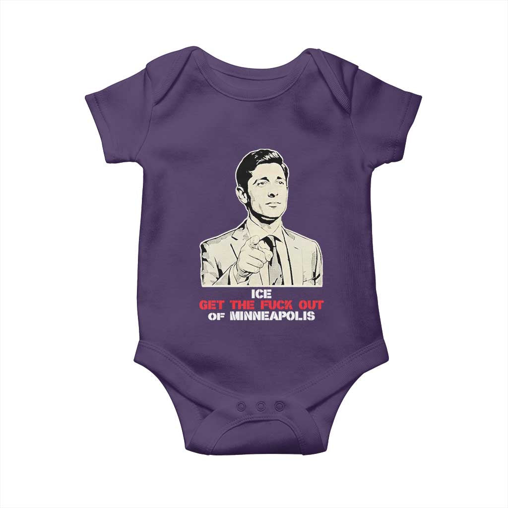 Get The F Out of Minneapolis Baby Onesie Mayor Jacob Saying Civil Resistance