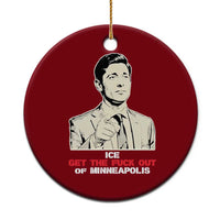 Get The F Out of Minneapolis Ceramic Ornament Mayor Jacob Saying Civil Resistance