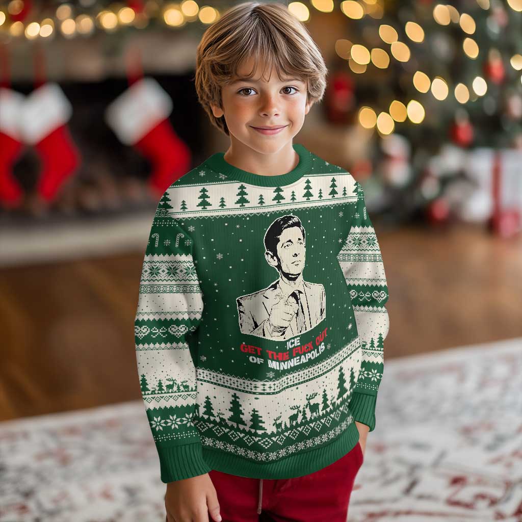 Get The F Out of Minneapolis Ugly Christmas Sweater Mayor Jacob Saying Civil Resistance