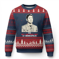 Get The F Out of Minneapolis Ugly Christmas Sweater Mayor Jacob Saying Civil Resistance