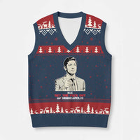 Get The F Out of Minneapolis V-Neck Knit Sweater Vest Mayor Jacob Saying Civil Resistance