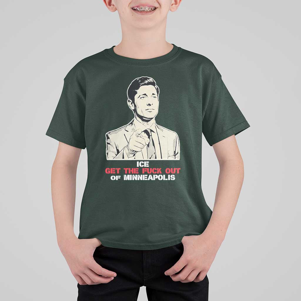 Get The F Out of Minneapolis T Shirt For Kid Mayor Jacob Saying Civil Resistance
