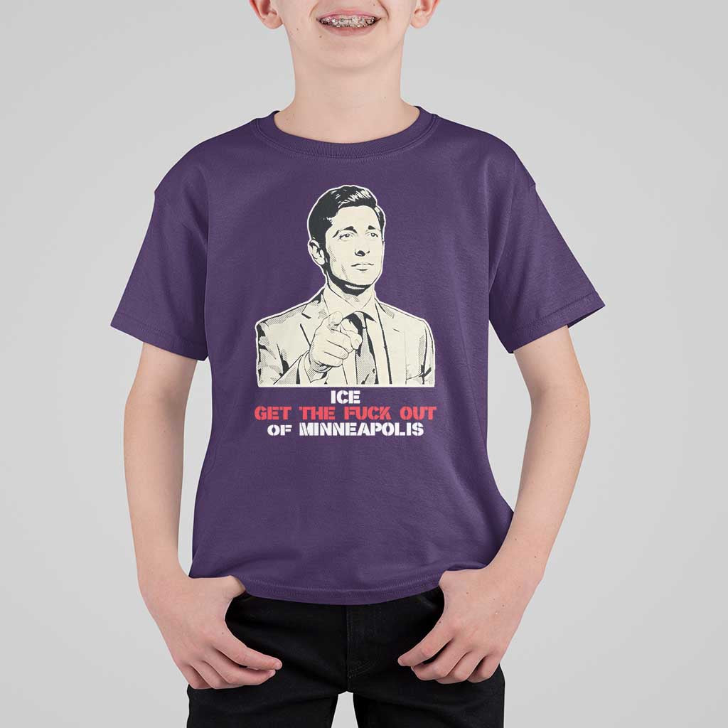 Get The F Out of Minneapolis T Shirt For Kid Mayor Jacob Saying Civil Resistance