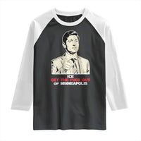 Get The F Out of Minneapolis Raglan Shirt Mayor Jacob Saying Civil Resistance