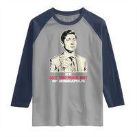 Get The F Out of Minneapolis Raglan Shirt Mayor Jacob Saying Civil Resistance