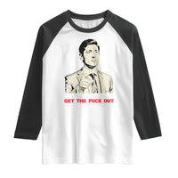 Get The F Out of Minneapolis Raglan Shirt Mayor Jacob Saying Civil Resistance