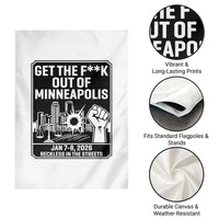 Get The F Out of Minneapolis Garden Flag January 8 2026 Reckless in the Streets Protest
