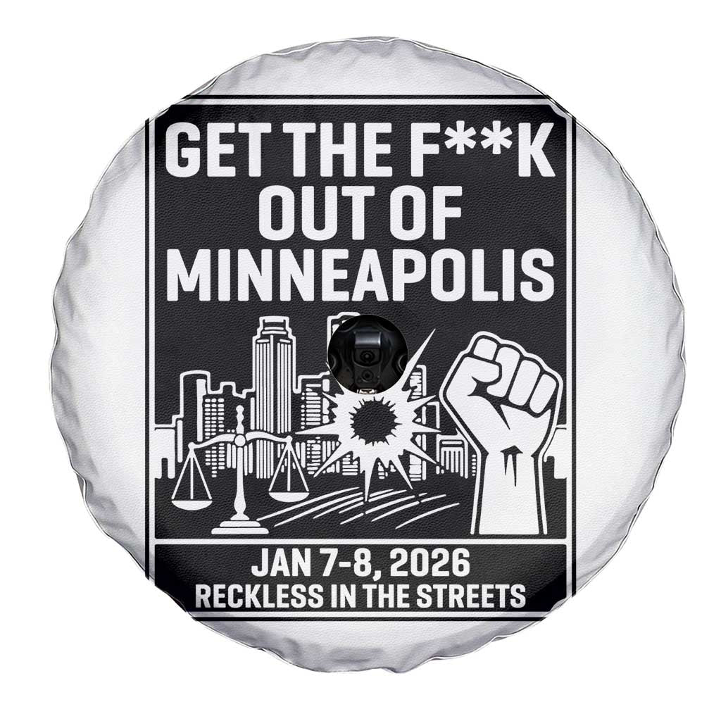 Get The F Out of Minneapolis Spare Tire Cover January 8 2026 Reckless in the Streets Protest