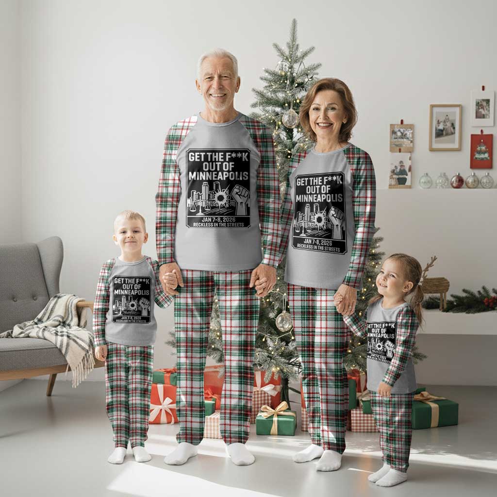 Get The F Out of Minneapolis Plaid Pajama Set January 8 2026 Reckless in the Streets Protest