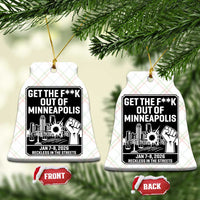 Get The F Out of Minneapolis Ceramic Ornament January 8 2026 Reckless in the Streets Protest
