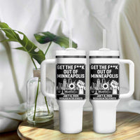 Get The F Out of Minneapolis Tumbler With Handle January 8 2026 Reckless in the Streets Protest
