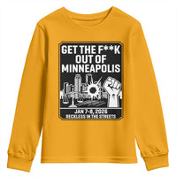 Get The F Out of Minneapolis Youth Sweatshirt January 8 2026 Reckless in the Streets Protest