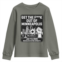 Get The F Out of Minneapolis Youth Sweatshirt January 8 2026 Reckless in the Streets Protest