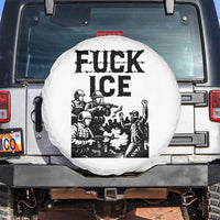 F Ice Riot Protest Graphic Spare Tire Cover Political Resistance Against Ice Violence