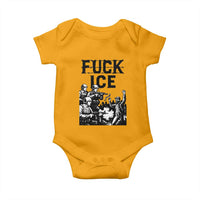 F Ice Riot Protest Graphic Baby Onesie Political Resistance Against Ice Violence