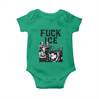 F Ice Riot Protest Graphic Baby Onesie Political Resistance Against Ice Violence