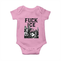 F Ice Riot Protest Graphic Baby Onesie Political Resistance Against Ice Violence