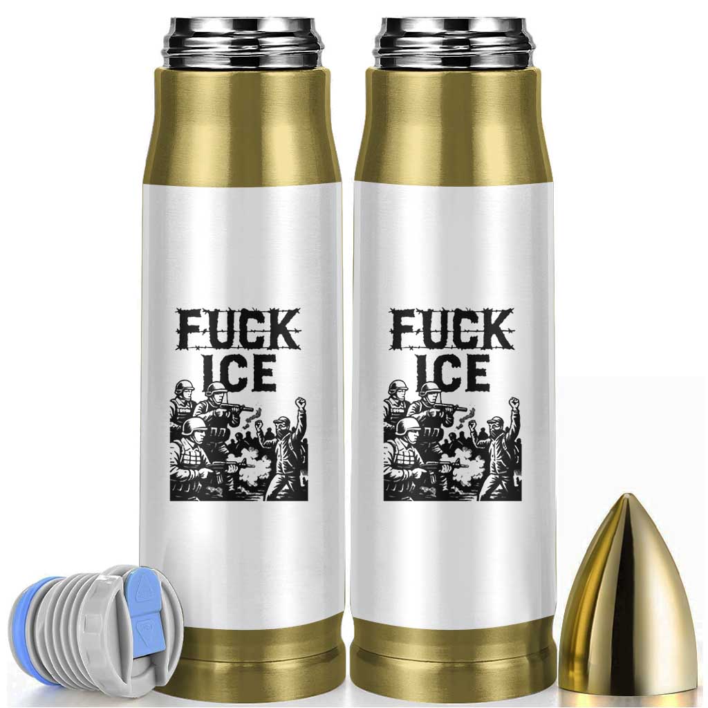 F Ice Riot Protest Graphic Bullet Tumbler Political Resistance Against Ice Violence