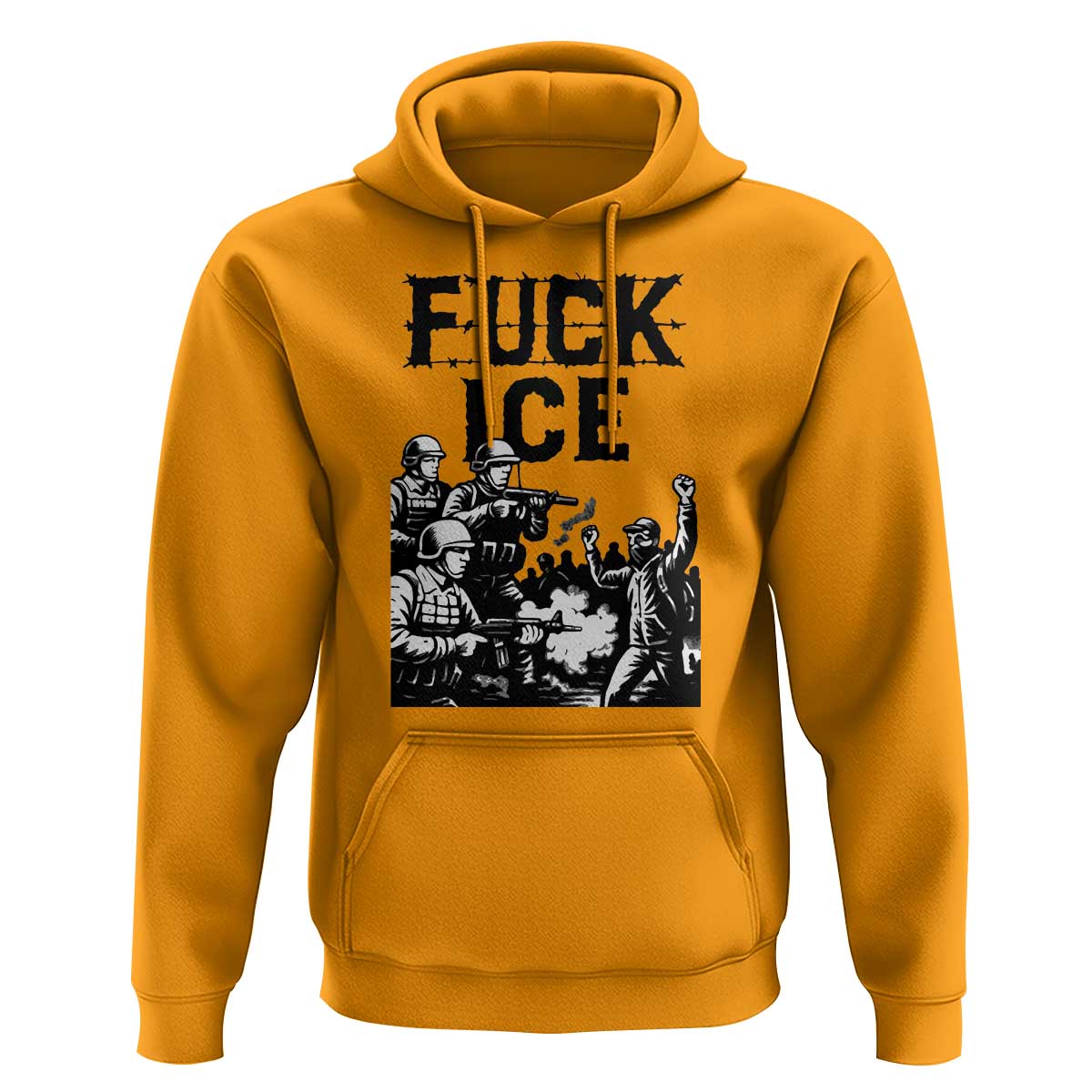 F Ice Riot Protest Graphic Hoodie Political Resistance Against Ice Violence